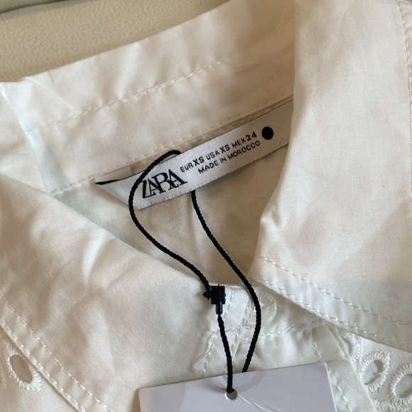 ZARA BELTED SHIRTDRESS SIZE
XL Midi dress Tied self belt embroidered eyelet  XS - Picture 12 of 17